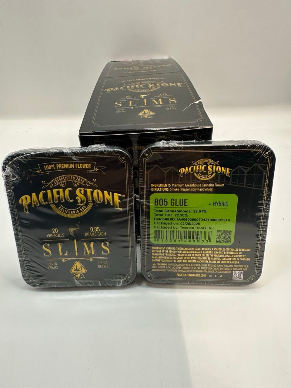 PACIFIC STONE SLIMS PRE ROLLS – 20 PRE-ROLLS – 7G