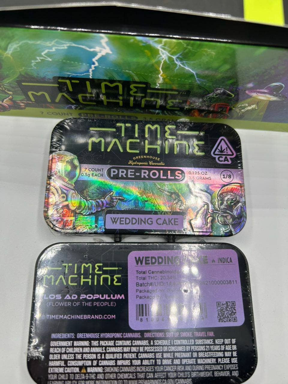 TIME MACHINE PRE ROLLS – 7 COUNTS – 3.5G