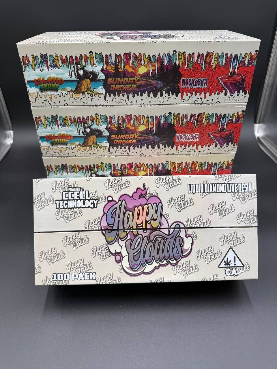 Happy Clouds Carts 1G – Liquid Diamonds X Live Resin Blend - Image 3