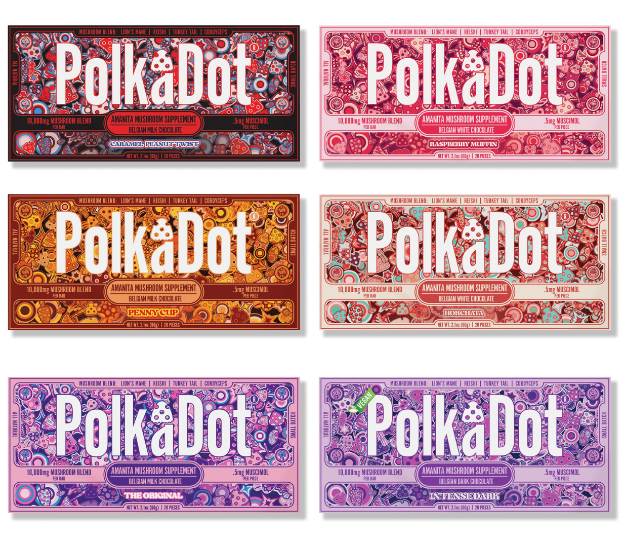 Polkadot Mushroom Chocolate Bar