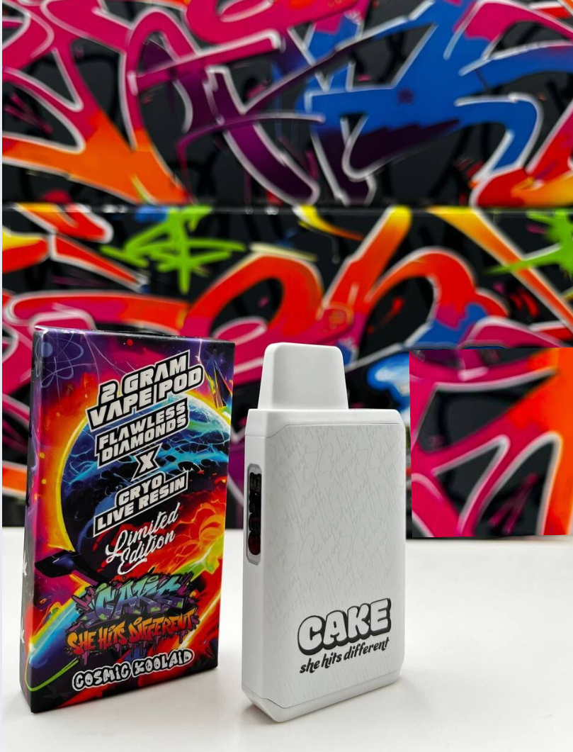 Cake 2G Disposable – Flawlesss Diamonds X Cryo Live Resin