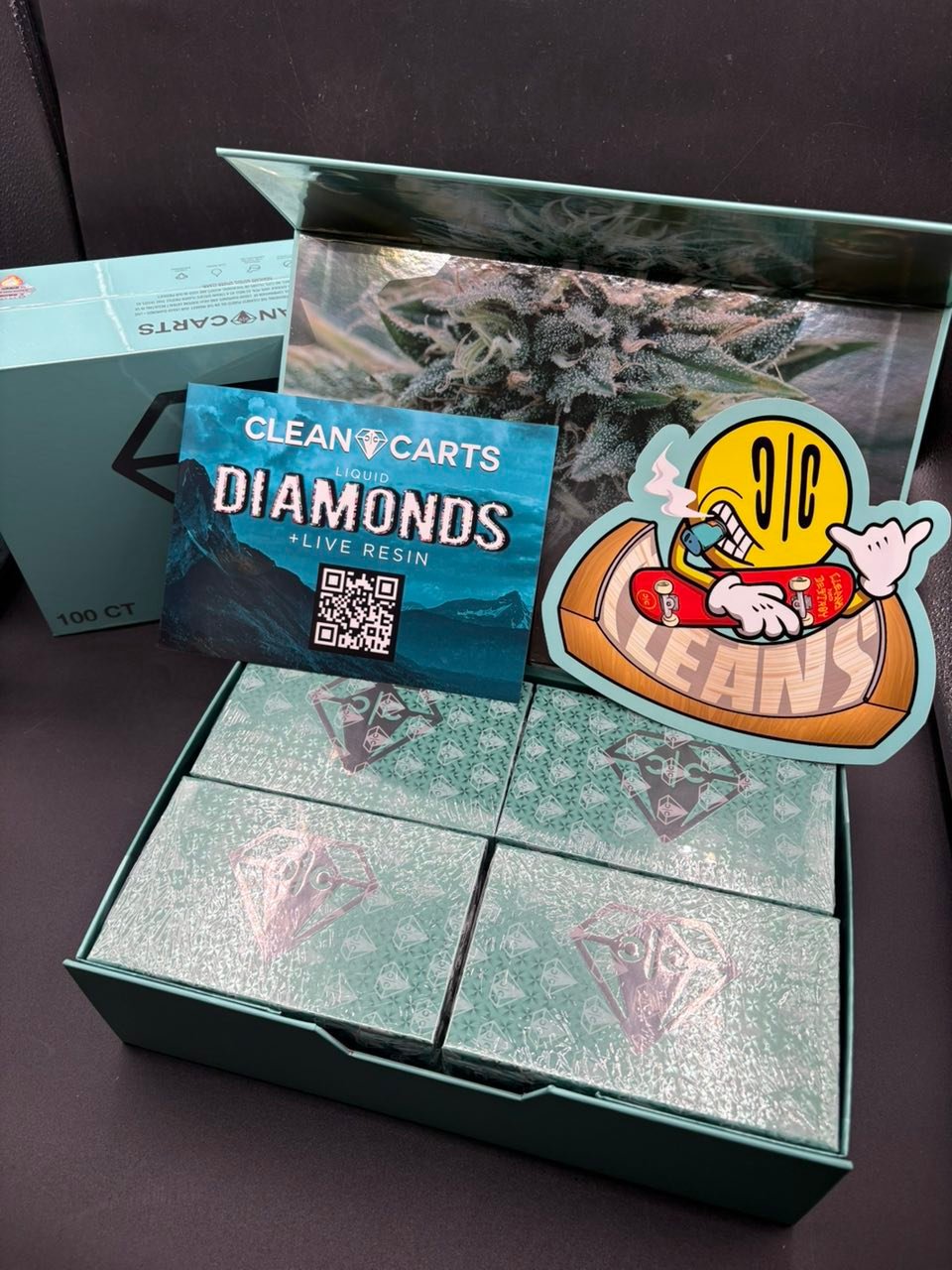 CLEAN CARTS 2G DISPOSABLE TIFFANY BLUE EDITION – LIQUID DIAMONDS + LIVE RESIN - Image 4