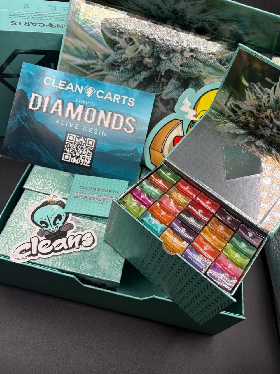 CLEAN CARTS 2G DISPOSABLE TIFFANY BLUE EDITION – LIQUID DIAMONDS + LIVE RESIN - Image 3