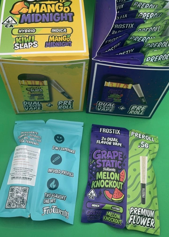 FROSTIX 2G DUAL FLAVOR VAPE + 0.5G INFUSED PRE ROLL - Image 2