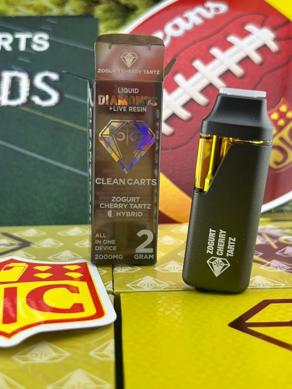 CLEAN CARTS 2G DISPOSABLE YELLOW EDITION – LIQUID DIAMONDS + LIVE RESIN