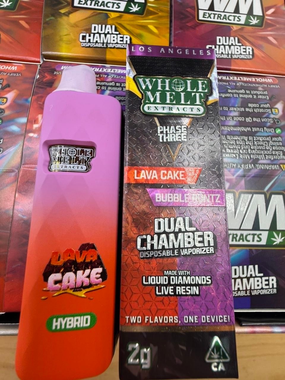 WHOLE MELT DUAL CHAMBER PHASE THREE DISPOSABLE 2G – LIQUID DIAMONDS LIVE RESIN