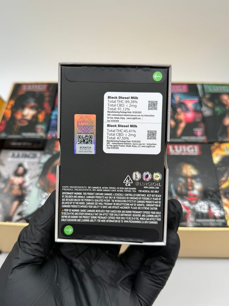 LUIGI V6 2G DISPOSABLE W/ PRE ROLL – LIVE RESIN LIQUID DIAMOND - Image 4