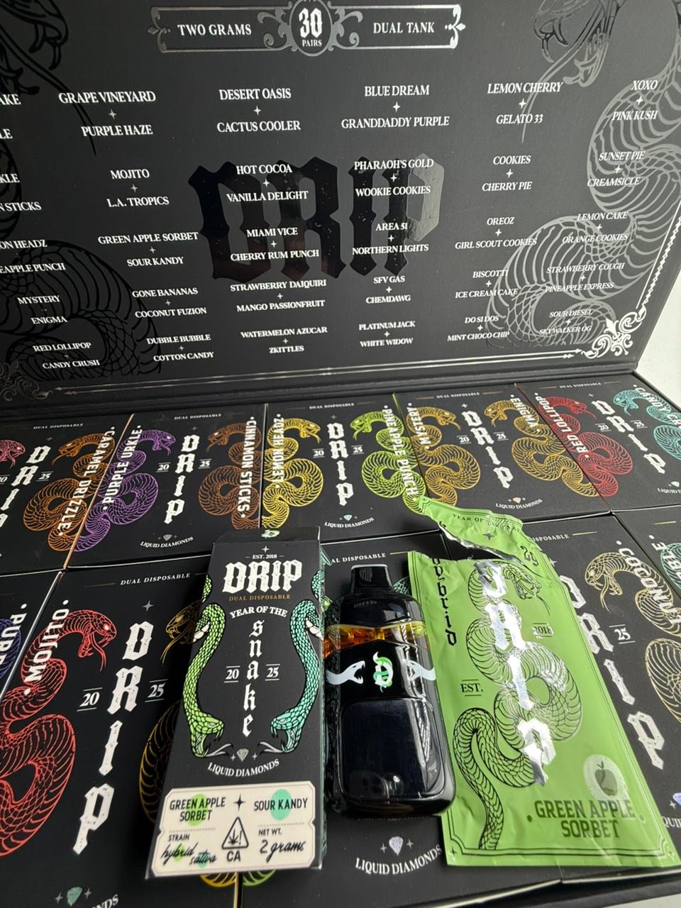 DRIP YEAR OF THE SNAKE DUAL DISPOSABLE 2G – LIQUID DIAMONDS