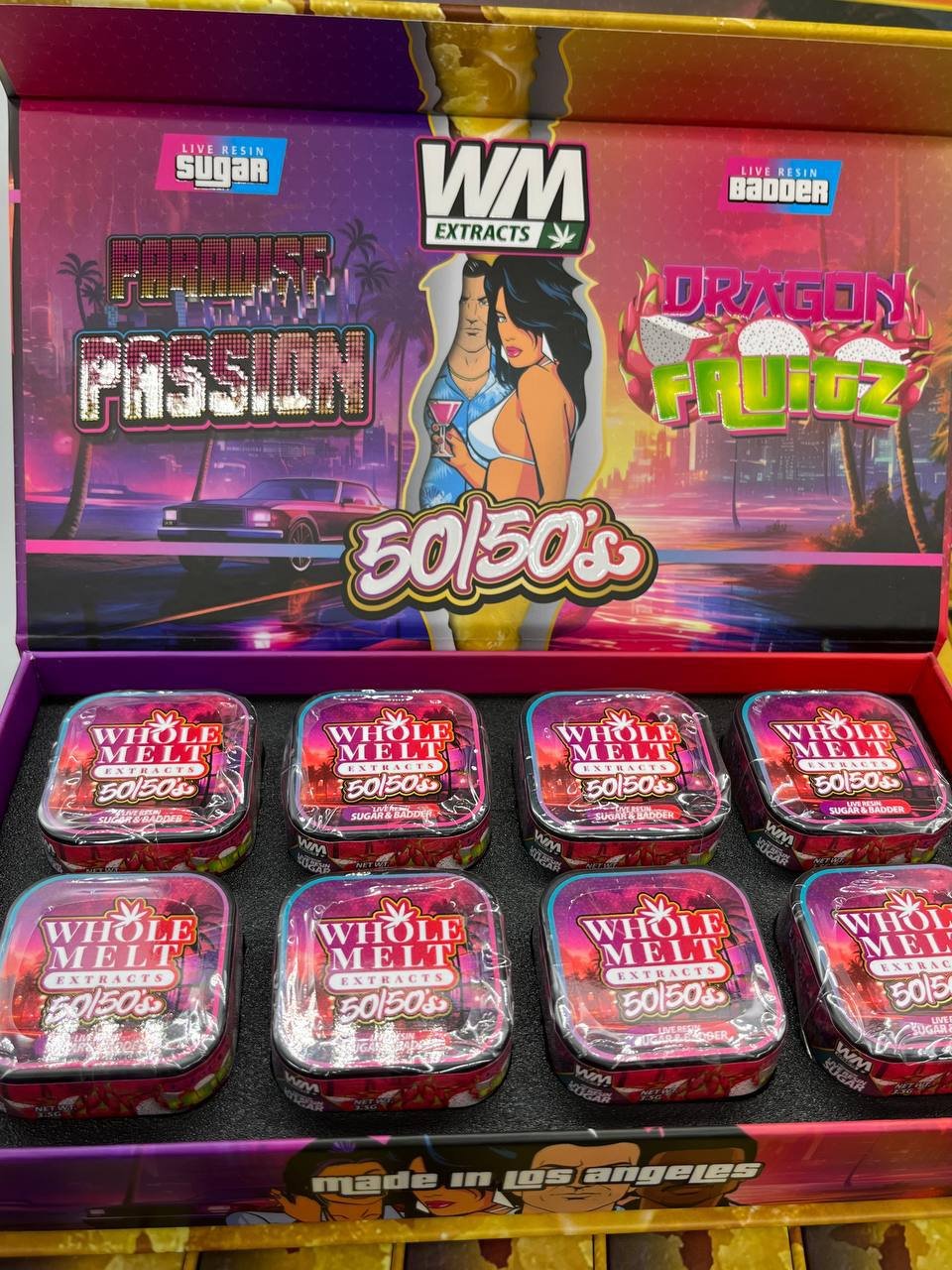 Whole Melts Extracts Vice City Edition – 50/50S Live Resin Sugar Badder 3.5G