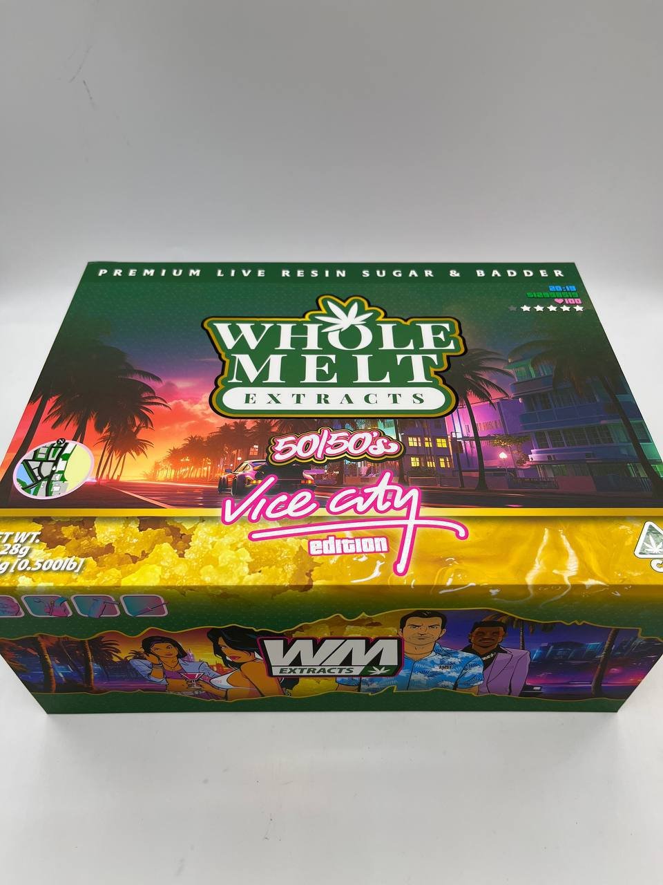 Whole Melts Extracts Vice City Edition – 50/50S Live Resin Sugar Badder 3.5G - Image 5